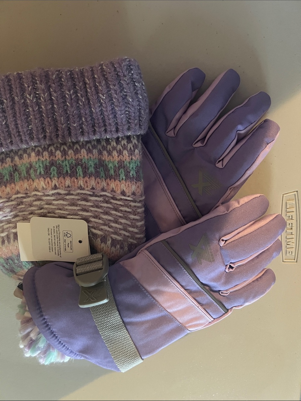 Snow Gloves and Wool Hat